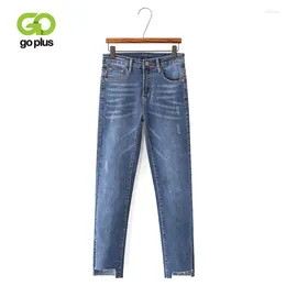 Women's Jeans GOPLUS 2024 Vintage Stretch Denim Flare For Women Full Length Elastic High Waist Pants Trousers Woman C7411