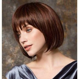 hair Korean short straight Wig Bobo headgear womens