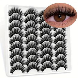 False Eyelashes 18pairs Fluffy Faux Mink Lashes Dramatic Long Wispies Lash Extension Beauty 3D Makeup Tool