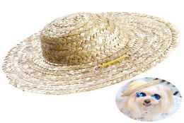 Dog Apparel 1pcs Trendy Pet Hat Cat Cool Straw Sun Hats Puppy Supplies Hawaii Style Accessories Dogs Cats Caps Country9793639