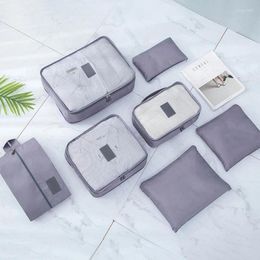 Storage Bags Luggage Organiser 6pcs Set Travel Suitcase Packing Cubes For Shoe Clothes