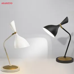 Table Lamps Nordic Minimalist Bedroom Bedside Modern Living Room Decor Lighting Study Desk Black White