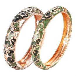 Bangle Indian Bangles For Women Womens Clover Cloisonne Bracelet Sets Jewelry Vintage Accessories Trendy Drop Delivery Dhwvq