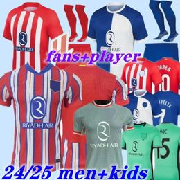 Maglie da calcio Atletico Madrids Griezmann 24 25 120 ° anniversario 2023 2024 M.LLORESTE KOKE SAUL CORREA LEMAR SCHITTA CALCAZIONE MENA GIOCCHI