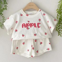 Clothing Sets 2024 Children Summer Short Sleeve Set Baby Boys Girls Cartoon Print T Shirts Shorts 2pcs Suit Kids Cotton Casual Outfits