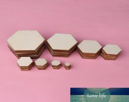 50100pcs Wood DIY Laser Cut Embellishment Craft New Hexagonal Shape Decor Ornaments Wedding2767953
