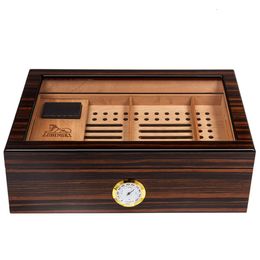 European Style Cigar Box Cedar Wood Cigar Display Travel Humidor Box