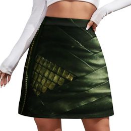 Skirts It's Tricky Looking Good In Green Mini Skirt Women Clothes Fairy Core Clothing Summer 2024 Womens