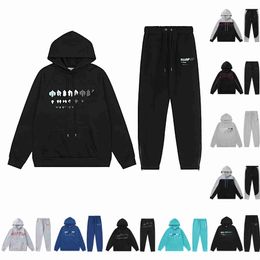 Mens Tracksuits Mens Trapstar Tracksuit Set Designer Tracksuit Man Classic Fashion Letter Embroidered Loose Hoodie for Men and Women Casual Suit for Men Size Sxlvhm