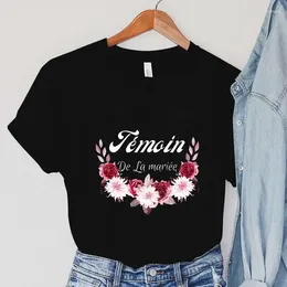 Women's T Shirts Harajuku Shirt Evjf Clothing Bachelorette Top Witness Of The Bride Women Tshirts Temoin De La Mariee Streetwear Clothes