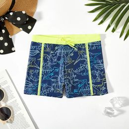 Men's Swimwear Summer Quick Drying Teen Boys Swim Trunks Blue Children's Swimming Kids Bathing Suit