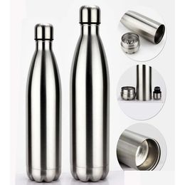 Storage Bottles Jars Diversion Water Bottle Secret Stash Pill Organizer Can Safe Stainless Steel Tumbler Ing Spot For Money Bonus Dh6Uz