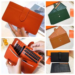 Top quality Luxury Designer Slim leather Card Clip wallet Women Fashion Minimalist Slim clutch Purses Mini Cellphone Bags Purses Designer Cards Holder wallet