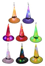 Party Hats Halloween Decoration Witch Hat LED Lights For Kids Decor Outdoor Tree Hanging Ornament1128456