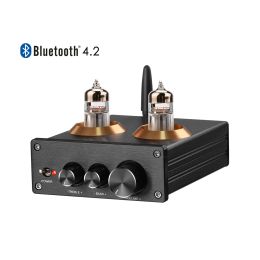 Amplifier AIYIMA Buffer HiFi 6J5 (Upgrade 6J1) Bluetooth 4.2 5.0 Tube Preamp Amplifier Stereo Preamplifier With Treble Bass Tone Ajustment