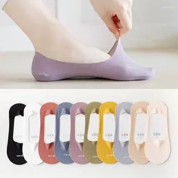 Women Socks Boat Women's Non-slip With Shallow Mouth Silicone All Cotton Sole Invisible Ice Silk Thin