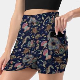 Skirts Under The Sea I Women's Skirt With Hide Pocket Tennis Golf Badminton Running Pattern Ocean