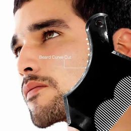 2024 New 2022 Fashion Men Beard Shaping Styling Template Comb Men's Beards Combs Beauty Tool for Hair Beard Trim Templatesival