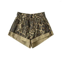 Women's Shorts Summer Denim Women Harajuku Fashion Leopard Jeans For Causal Short Mujer Cute Bottoms