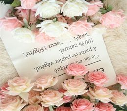 High Quality Single Stem Real Touch Rose Latex Artificial Silk Flowers With Leaves4871904