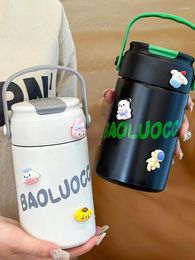 Water Bottles Hand Enhances Appearance Flower Tea Insulated Cup For Women Large Capacity 316 Stainless Steel Separation