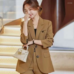 Women's Suits French Style Light Luxury Loose Ol Commuter Suit Jacket Women Spring High Fashion Leisure Blazers Female Temperament Outwear