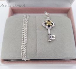 Jewellery Necklace Designer Valentine Key & Flower 14K Gold 925 Sterling silver Designer Necklace for women pendant sets birthday gifts 399339C01-708871391