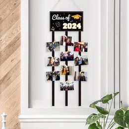 Party Decoration Hanging Po Frame 2024 Graduation Display Rack Picture Set For Her Him Congratulation Gift Friend School