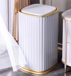 Smart Sensor Garbage Bin Kitchen Bathroom Toilet Trash Can Automatic Induction Waterproof Bin with Lid 1015L6090944