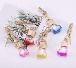 Heart Perfume Bottle 5ML Empty Hanging Car Perfume Bottle Car Air Freshener Love Perfume Pendant Bottle For Smell Essential Oil4889537