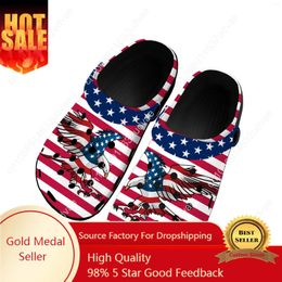 Casual Shoes USA Flag America Red Blue White Art Home Clogs Custom Water Mens Womens Teenager Shoe Garden Clog Beach Hole Slippers