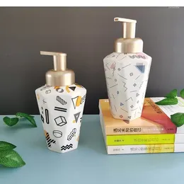 Liquid Soap Dispenser Creative Nordic Ceramic Mousse Press Foaming Bottle Hand Sanitizer Sub-bottling Facial Cleanser Foamer Bathroom