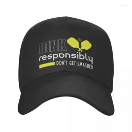 Ball Caps Dink Responsibly Don't Get Smashed Pickleball Gift Baseball Cap Women Men Breathable Dad Hat Streetwear Snapback