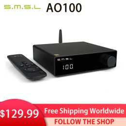 Amplifier SMSL AO100 Power Amplifier 70W*2 Bluetooth 5.0 Subwoofer pre out for 2.1 System EQ modes MA12070 Power Amp With Remote Control