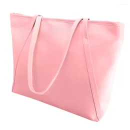 Evening Bags Women Faux Leather Handbag Solid Color Tote Bag Zipper Big Fashion Shoulder