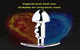 Outdoor Butt Plug Metal Anal Plug Sex Toys Vaginalanal dual use Suitable for Longterm Wear for Couple Anus vagina Massage Produc2792179