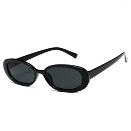 Sunglasses Oval Rectangle Ladies Summer Beach Glasses Trendy Vintage Sun Eyewear Men Women's UV400 Travel Shades