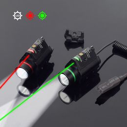 Tactical Gun Light Green Red Dot Laser Sight Fit 20mm Rail