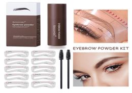 Eyebrow Stamp Shaping Kit Waterproof Natural Shape Brow Enhancers Stamps Contouring Stick Makeup Set1593055