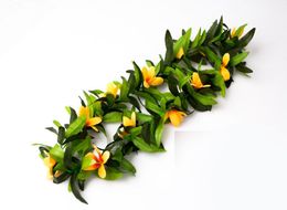 6070cm2 feet Dichroic leaf Wreaths with Jasmine Flowers 12pcslot Hawaii style flower wreath For WeddingParty decoration5230576