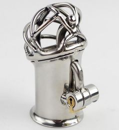 New Arrival PA Lock Cage Stainless Steel Device Sex Toys For Men Cock Ring9559316