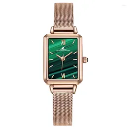 Wristwatches Gold Watch Ladies Square Women Watches Top Golden Quartz Clock Waterproof Wrist