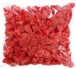 Decorative Flowers 20pcs 3.5cm Foam Rose Heads Artificial Flower Teddy Bear For Wedding Birthday Party Home Decor DIY Valentines Gifts