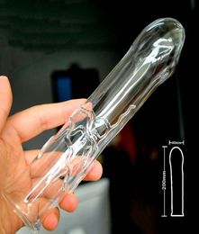 Big Hollow pyrex glass genital fake penis artificial male dick anal dildo butt plug masturbator adult sex toys for women men gay 14529830