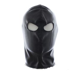 w1023 Quality Latex Leather Gimp Eyes Open Mask Hood Fetish Bondage Restraint Begineer5153106