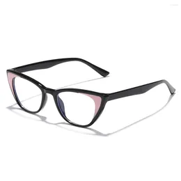 Sunglasses Frames Fashion Small Frame Retro Cat Eye Colour Anti-blue Glasses Men And Women With The Same Trend