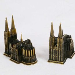 Decorative Objects Figurines Bronzers Highlighters Cologne Cathedral Model Metal Antique Bronze Germany Klner Dom Building Figurine World Famous Landmark Archi