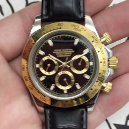 Designer Watch reloj watches AAA Mechanical watch laojia black gold six needle fully automatic mechanical watch dl05