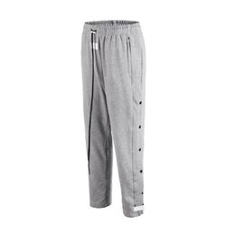 FOG Side Open Snap Button Streetwear Trousers Drawstring Elastic Waist Hoop and Loop Sweatpants Joggers Pants Men LJ201221 2838