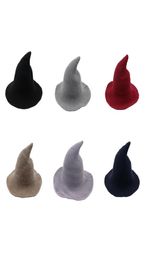 Halloween Witch Hat Diversified Along The Sheep Wool Cap Knitting Fisherman Hat Female Fashion Witch Pointed Basin Bucket7077055